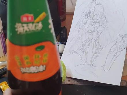 大家学会了吗,极其鲜美的一幅画😙#绘浮生 #手绘 #画画 #半面妆