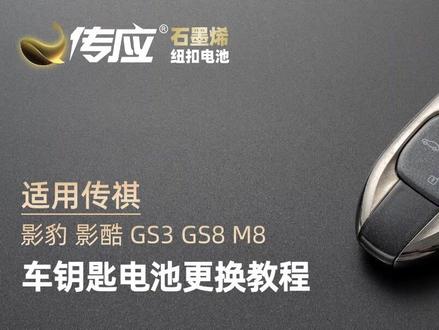 广汽传祺赛道战神车钥匙更换电池教程 广汽传祺大部分车钥匙电池型号都是CR2032,今天为大家演示影豹、GS3等车型更换教程。主页持续更新1000+车型更换电池教程#影豹 #广汽传祺 #车钥匙电池 #车钥匙电池更换 #车钥匙电池没电了