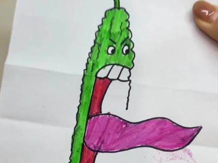 一起来画捣蛋苦瓜#日常瞎画 #自学画画打卡 #一起来画画 #画画我是认真的