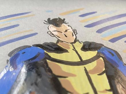 无敌融合系列之恶之融合~#动漫手绘 #无敌少侠 #跟着抖音学画画 #恩米丙烯马克笔 #手绘过程