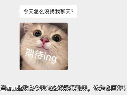 crush发来今天怎么没找我聊天?该怎么回复? #Crush #crush聊天记录 #crush降临 #恋爱技巧 #高情商说话技巧