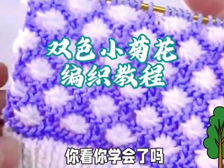 双色小菊花编织教程 #中视频伙伴计划 #毛线编织 #编织教程 #棒针编织 #手工编织零基础教学