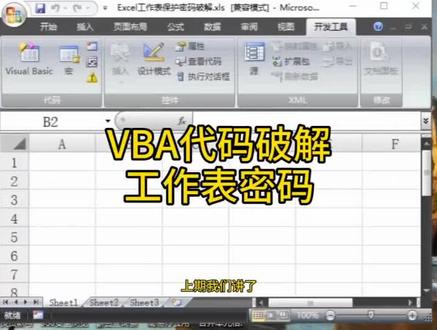 VBA代码破解工作表密码#excel #vba @DOU+小助手