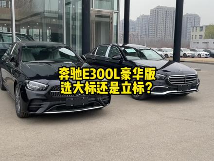 #奔驰 奔驰E300L豪华版你会选择大标还是立标?