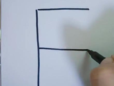 字母F画五星红旗#简笔画