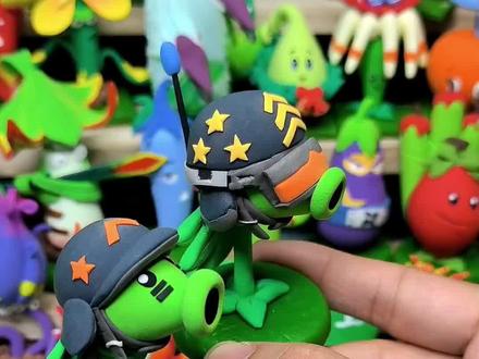 国际版机枪豌豆!#植物大战僵尸 #手工 #PVZ #机枪豌豆射手 @抖音小助手 @抖音创作者中心