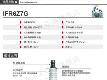 科鲁兹#汽车 #汽车知识 #爱车养护 原厂出厂使用的火花塞为镍合金NGK
ZFR6V-96166,后来出了一个升级版火花塞铱金NGK IFR6Z7G-95609