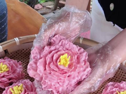 大家都想问怎么做的,牡丹花教程来啦#崂味道#中式面点 #花饽饽教学