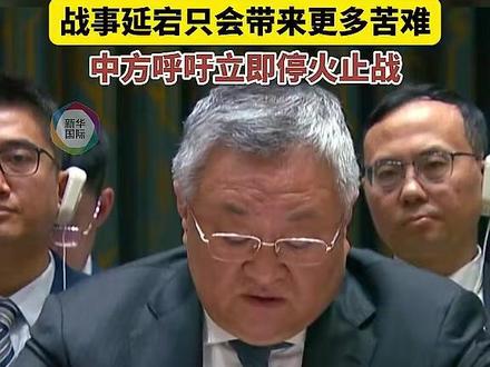 中国代表:中东局势正被推向危险深渊(新华社)#新华每日电讯