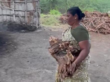 木材制炭好处多 #木炭 #涨知识 #科普