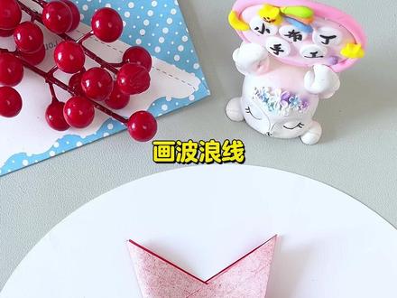 六喜临门剪纸窗花 2026春节到了,画波浪线剪六喜临门非遗剪纸窗花#手工DIY#剪纸 #窗花#新年手工