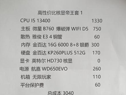 i5 CPU不行?那是你没用13代! 13代i5主机搭配!