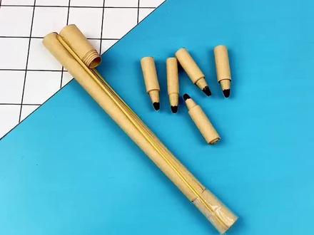 简单几步,制作纸卷弹射玩具#手工 #暑期知识大作战 #创意手工 #我要上热门