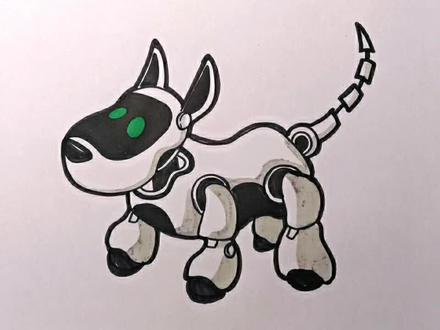 如何手绘机器狗,你学会了吗? #简笔画教程 #简笔画教大家画简笔画 #儿童简笔画 #亲子简笔画 #育儿简笔画 #简笔画 #儿童画 #创意简笔画 #儿童学画画 #简笔画的日常