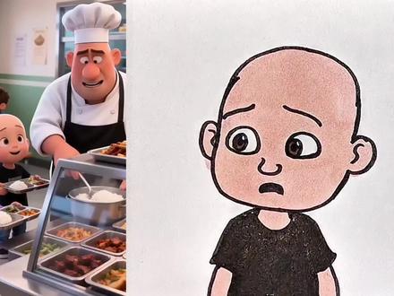 食堂的叔叔被解雇了#简笔画 @抖音小助手 @抖音创作者中心 @抖音青少年