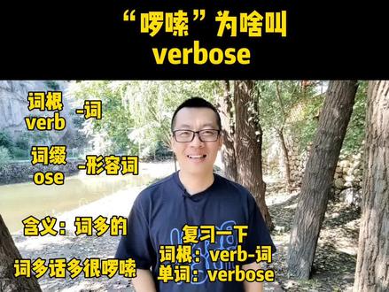 “啰嗦”为啥叫verbose?教你高效背单词#背单词 #四六级 #考研英语 #抖加小助手