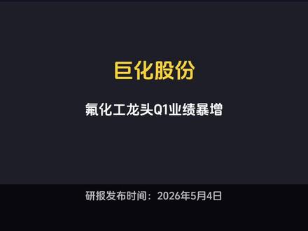 【巨化股份】 #巨化股份 #化工
