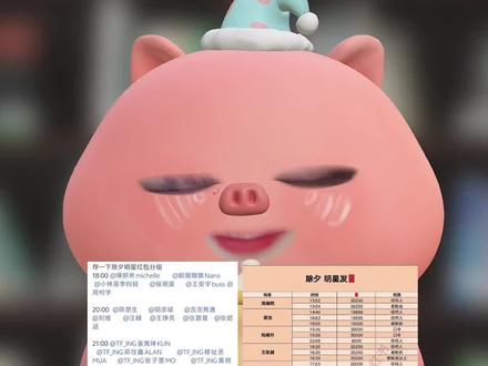 现在网传的除夕夜会发红包的明星名单都是假的啊,今年的要等除夕当天才知晓。去年发红包的艺人有张凌赫卢昱晓陈哲远等人,一起期待今年吧!#除夕夜抢红包 #除夕 #春晚 #娱乐圈 #明星发红包