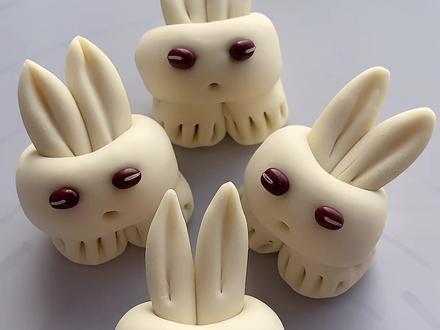 又萌又可爱的小白兔馒头