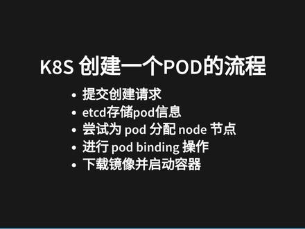 k8s 创建一个pod的详细流程,涉及的组件怎么通信的? #k8s #pod