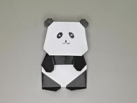 熊猫🐼折纸一镜到底#手工 #折纸教程 #简单易学 #亲子互动 #学前启蒙