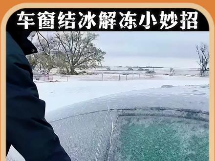 车窗结冰解冻小妙招 #知识前沿派对 #科普