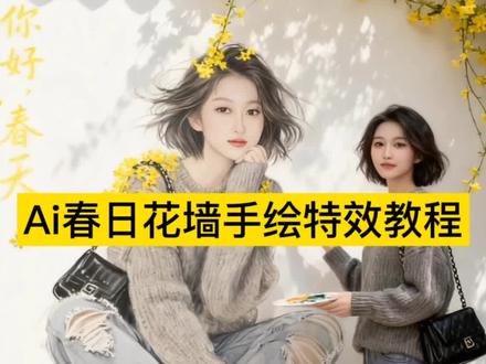 Ai春日鲜花墙绘特效教程#剪映 #Ai春日鲜花墙绘 #Ai春日写真 #春日花墙 #Ai墙绘 Ai春日鲜花墙绘特效入口 Ai花墙墙绘特效模板 Ai春日油画特效 Ai春日特效拍同款 Ai春日绘画 春日彩色墙绘指令 春日墙绘教程 墙绘Ai绘画教程 Ai春日绘花影特效