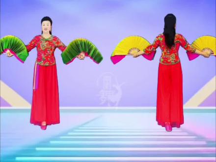 《最美的歌儿唱给妈妈》扇子舞慢动作口令分解#口令教学 #简单易学 #经典舞蹈节目 #扇子舞