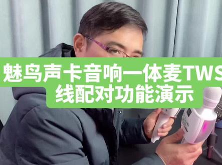 魅鸟声卡音箱一体麦使用技巧,两台麦一起唱才叫嗨#魅鸟音响麦 #家庭ktv #声卡设备