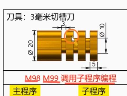 M98 M99调用子程序编程方法。
#数控编程 #数控车编程教学 #数控加工
