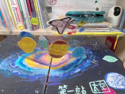 #暑假生活 #想画就画 #这画是用了亿点点魔法吧 #爱画画的男孩 这个小伙儿有点酷,喜欢安225,想当画家🧑🎨