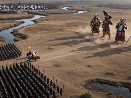 老孙版封神演义小剧场之魔家四将第一集 魔家四将奉命讨伐西岐,姜子牙率领武成王黄飞虎与哪吒三兄弟迎战#抖音ai创作大赛 #封神演义 #魔家四将 #姜子牙 #哪吒