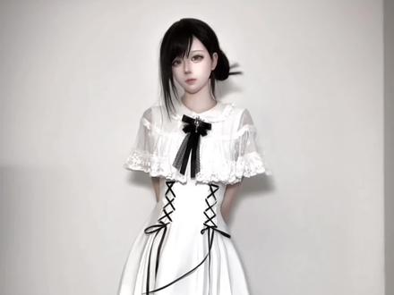 又是一条白色系神裙 #cla系 #lolita #落雪与海