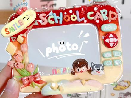 粘土教程|做了一个🌼春日透卡小相框~ #粘土 #泡泡玛特盲盒 #粘土教程