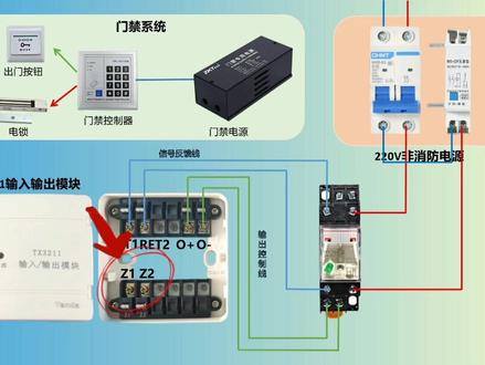 一组“门禁系统”消防联动接线,分享给大家!能看出这里的假反馈吗?#消防弱电 #技术交底#工作原理#原创@抖音小助手