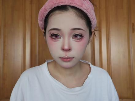 祢豆子妆容教程 拖延症晚期了现在才剪出来抱歉,视频有点长可以适当加速看#cos妆教程 #祢豆子cos妆 #鬼灭之刃 #妆容教程