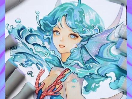 爸爸简直是简笔画届的传奇王者!#马克笔手绘#朵莉亚 #绘画教程 #马克笔手绘动漫人物 #爸爸画的公主vs我画的公主
