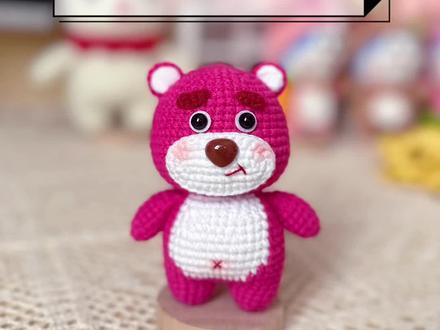 草莓熊玩偶钩织教程基础版,我太难了🥲这么小段录制3小时,剪辑5小时,简化到27分钟,读书都没这么用心#手工爱好者 #手作diy #毛线钩织 #手工达人 #钩织毛线玩偶