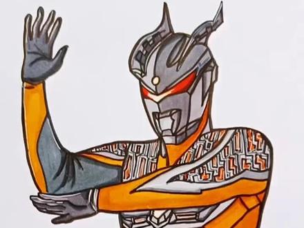 一起画#黑暗洛普斯赛罗,视频有点长,一定要看最后 #赛罗奥特曼 #画奥特曼 #动漫手绘 #奥特曼 #同城