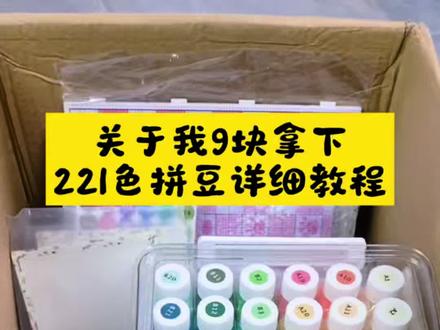 关于9块拿下221色的拼豆教程来啦#拼豆221色 #拼豆 #薅羊毛