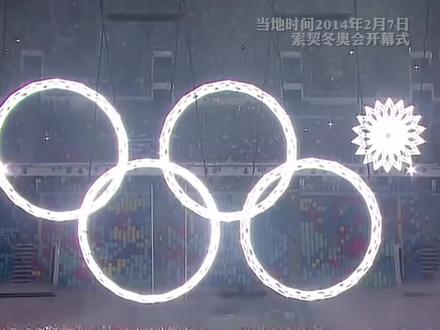 8年前的今天索契冬奥开幕,开幕式上五环变“4.5环”#冰雪2022 #冰雪荣耀