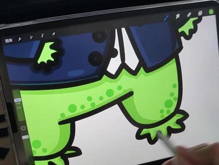 如何把蜥蜴画得呆萌又有趣 #插画小技巧 #简笔画 #procreate绘画 #呆萌呆萌