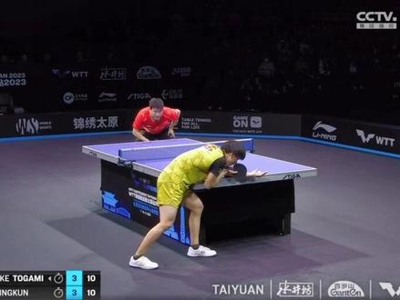 #wtt太原常规挑战赛 男单决赛,🇨🇳#梁靖崑 VS🇯🇵#户上隼辅 决胜局完整版,在大比分3:3平的前提下,决胜局两人打的只能用“惊心动魄”来形容呀!一度不敢往下看,大胖在10:10的比分下,连得2分,最终以4:3赢得比赛,#大胖 赢后也是躺地释放,大胖真棒呀👍🏻👍🏻#国乒