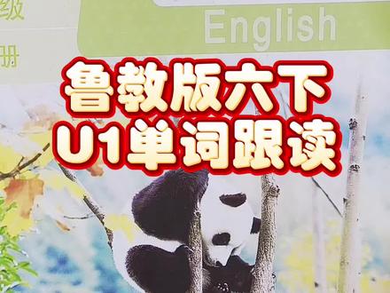 山东五四制鲁教版初中英语六年级下册新教材单词跟读第一单元单词#鲁教版英语 #五四制