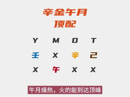 一定会富贵的十天干格局:午月辛金,干透壬己支藏癸,名利双收