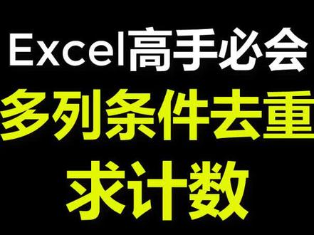 Excel多条件去重求计数函数教程#excel #excel技巧