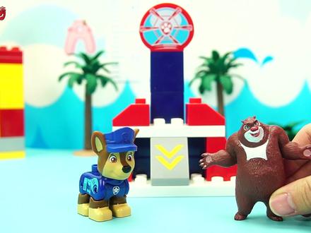 汪汪队积木玩具:拼装阿奇的特工警车 #汪汪队立大功 #益智玩具 #积木玩具 #玩具故事