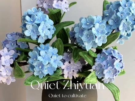 超简单不用打胶的绣球花教程来喽#扭扭棒 #