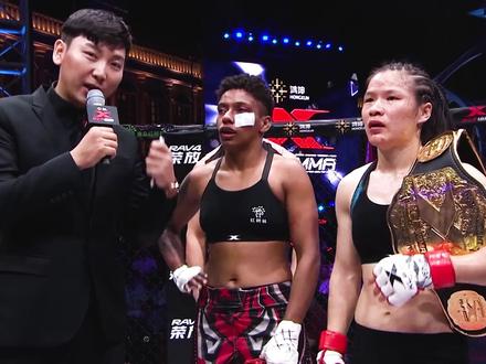 张伟丽VS最强对手,一回合被对手打的血流不止,二回合逆风强势KO #综合格斗 #ko #格斗 #张伟丽 #擂台