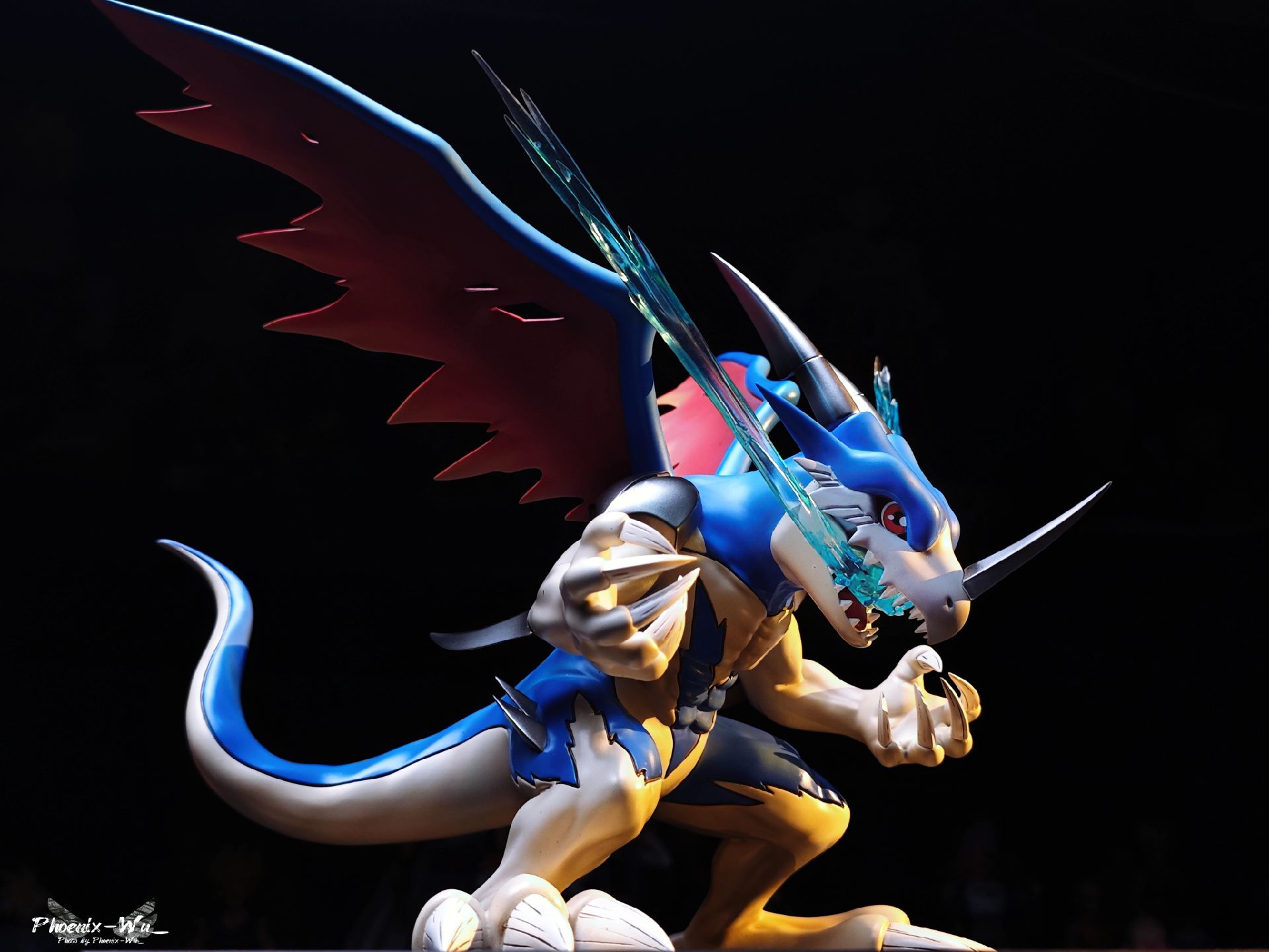 枫叶园 天翔v龙兽 v仔兽的正统进化线 实物很大,份量很足 身体各处都